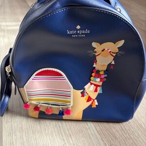 Kate Spade Sammi Blue Camel Backpack